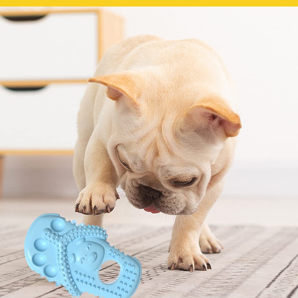 Durable 2 Pack Puppy Chew Toys for Small Dogs - Interactive Teething & Training Dog Toys (Blue & Pink) - Perfect for Puppy Teething Relief and Obedience Training