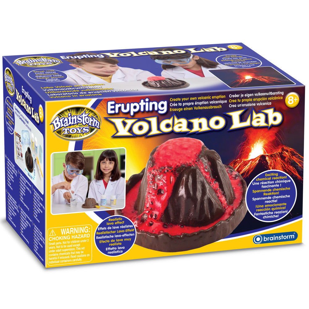 Brainstorm Erupting Volcano Science Kit - STEM Educational Toy for Kids, DIY Volcano Experiment Set - Perfect for Classroom Science Projects & Homeschool Learning