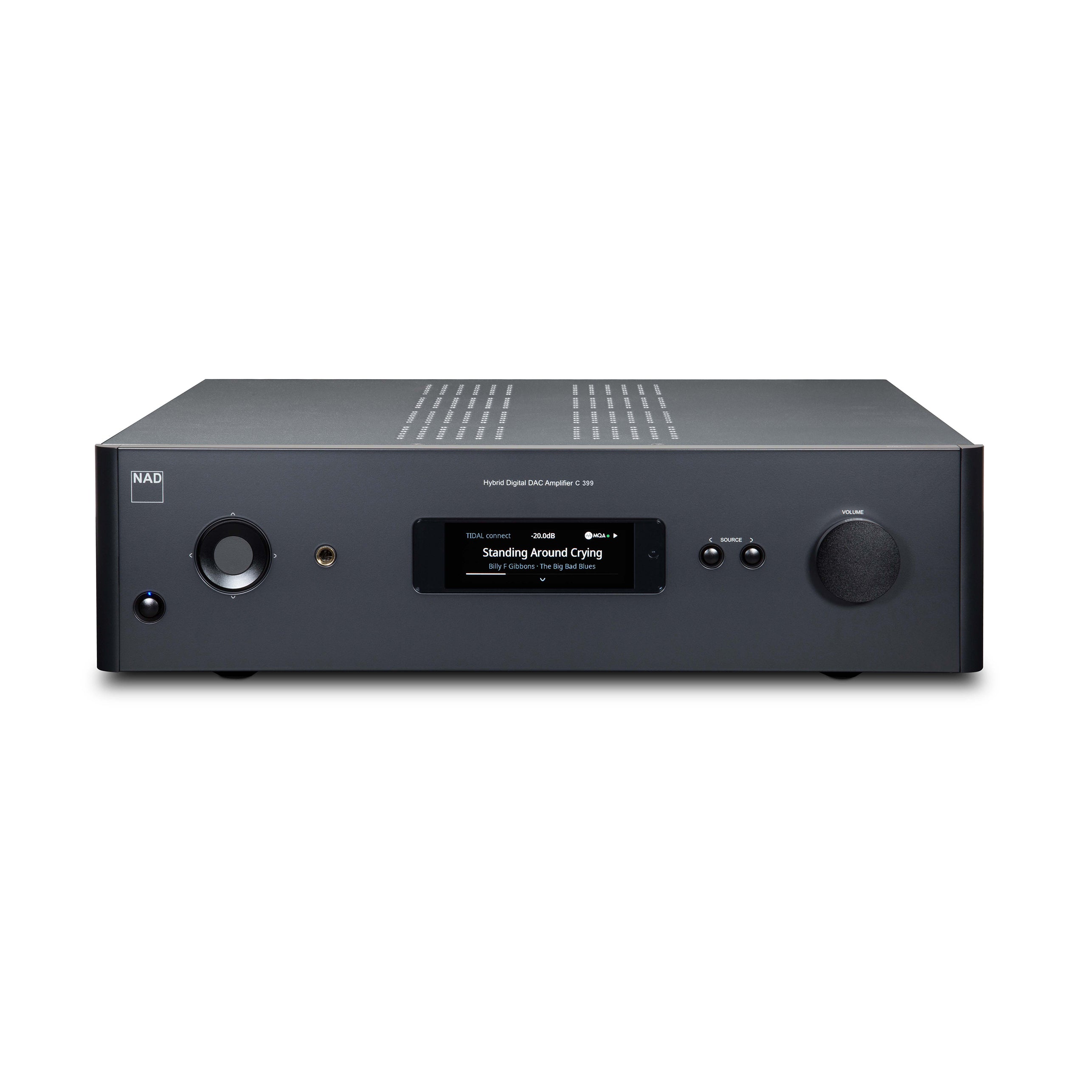 NAD Electronics C 399 Hybrid Digital DAC Amplifier - HiFi Stereo Receiver with BluOS Streaming | Perfect for Home Theater & Audiophile Listening