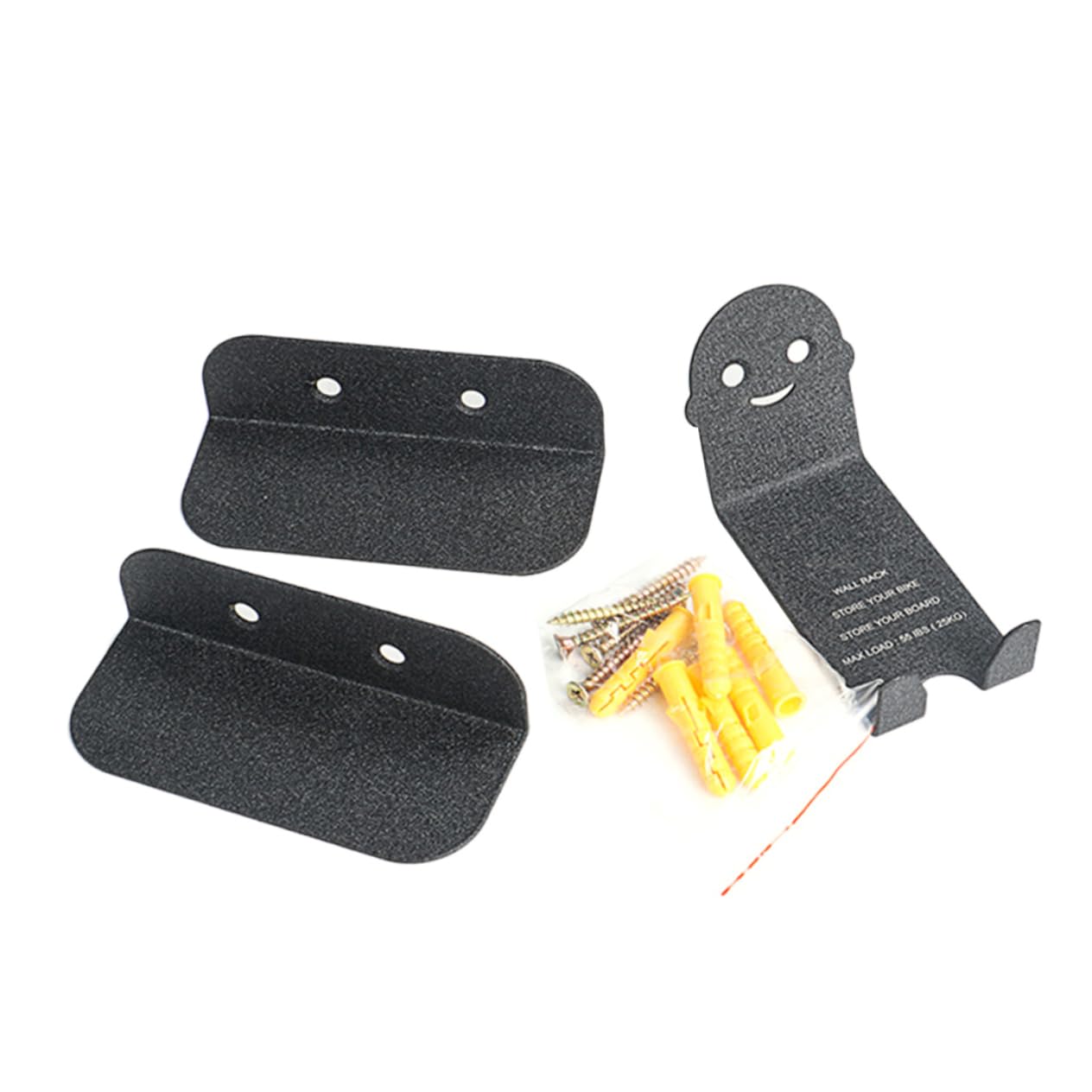 WOONEKY 3-Pack Heavy Duty Bike Wall Hanger Rack - Space Saving Garage Bike Storage Hooks for Mountain, Road & Kids Bicycles - Perfect for Garage, Basement & Shed Organization (Black)