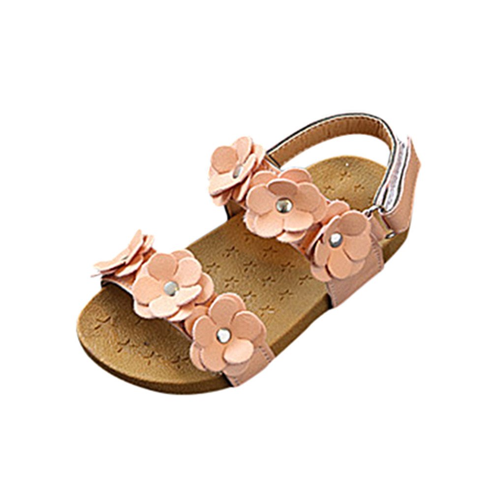 Toddler Girl Floral Sandals - Pink Beach Shoes for Kids