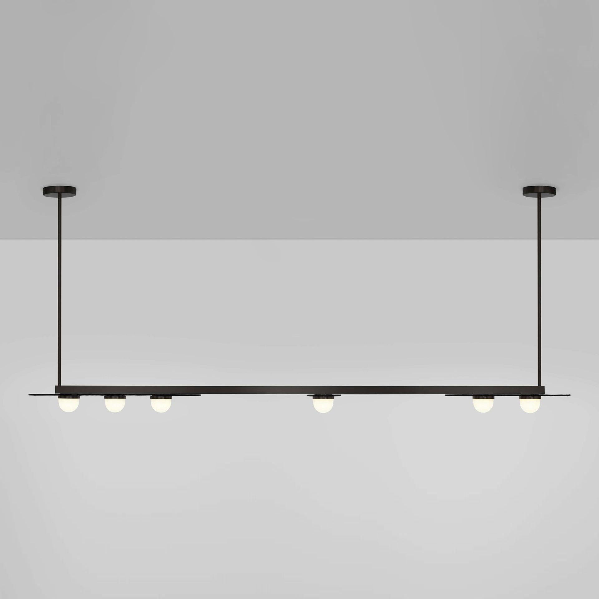 Modern Horizontal Chandelier - Sleek Linear LED Ceiling Light Fixture for Dining Room, Living Room, or Bedroom - Perfect for Contemporary Home Decor