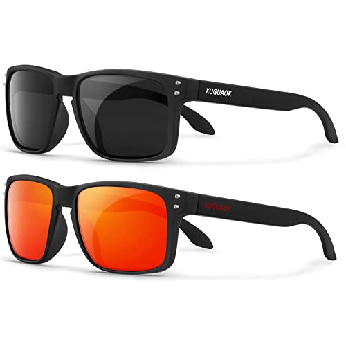 2pack Matte Frame Black Lens + Matte Frame Red Mirror/-2