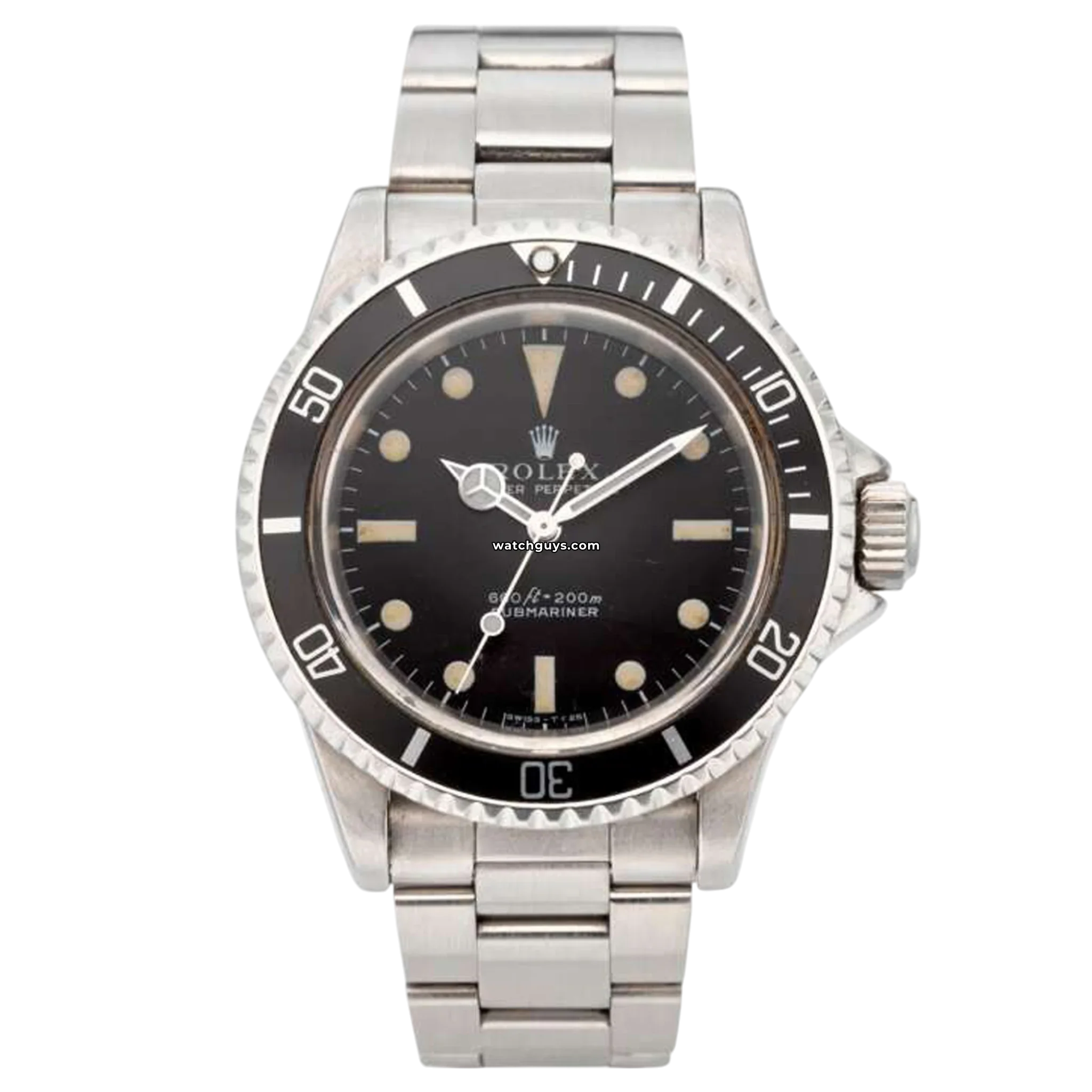 Vintage Rolex Submariner 5513 Men's Watch - Black Dial Stainless Steel Luxury Diver Watch for Scuba Diving, Business & Special Occasions