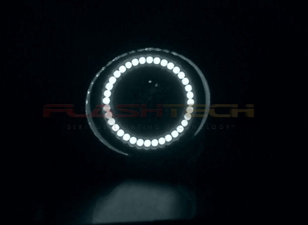 Flashtech LED RGB Multi-Color Waterproof Halo Ring Fog Light Kit with V.3 Fusion Color Change & WiFi Remote - Compatible with Dodge Charger 2011-2014 | Off-Road, Car Customization, Night Driving Enhancement