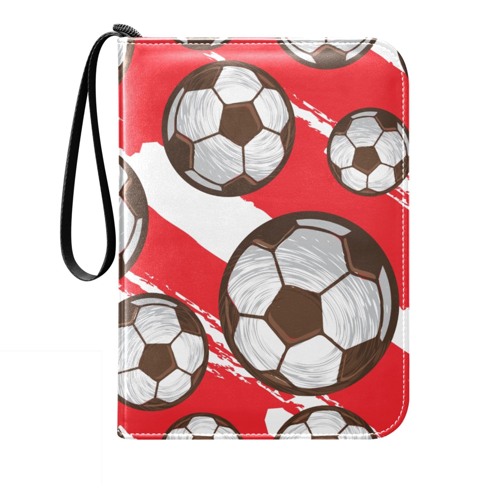 Sletend 400-Pocket Soccer Football Trading Card Binder - 50 Removable 3-Ring Pages, 4-Pocket Album for TCG, Game Cards & Collectibles | Perfect for Organizing, Storing & Displaying Sports Cards, Pokemon, MTG & Yu-Gi-Oh Collections