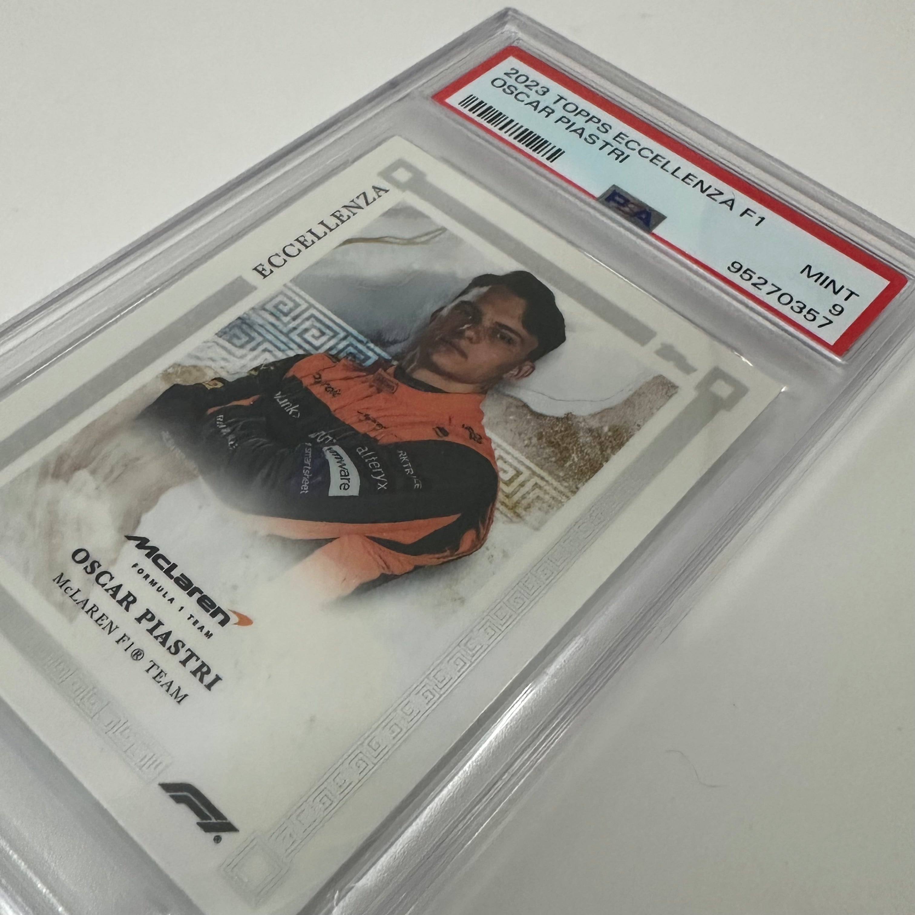 PSA 9 Graded Oscar Piastri 2023 Topps Eccellenza F1 Racing Card - Perfect for Collectors & Formula 1 Fans Display