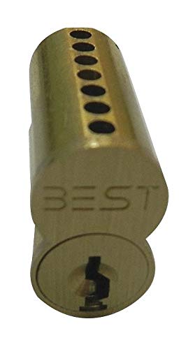 Best Interchangeable Core Lock - 6 Pin Satin Brass Security Cylinder for Home, Office & Commercial Use