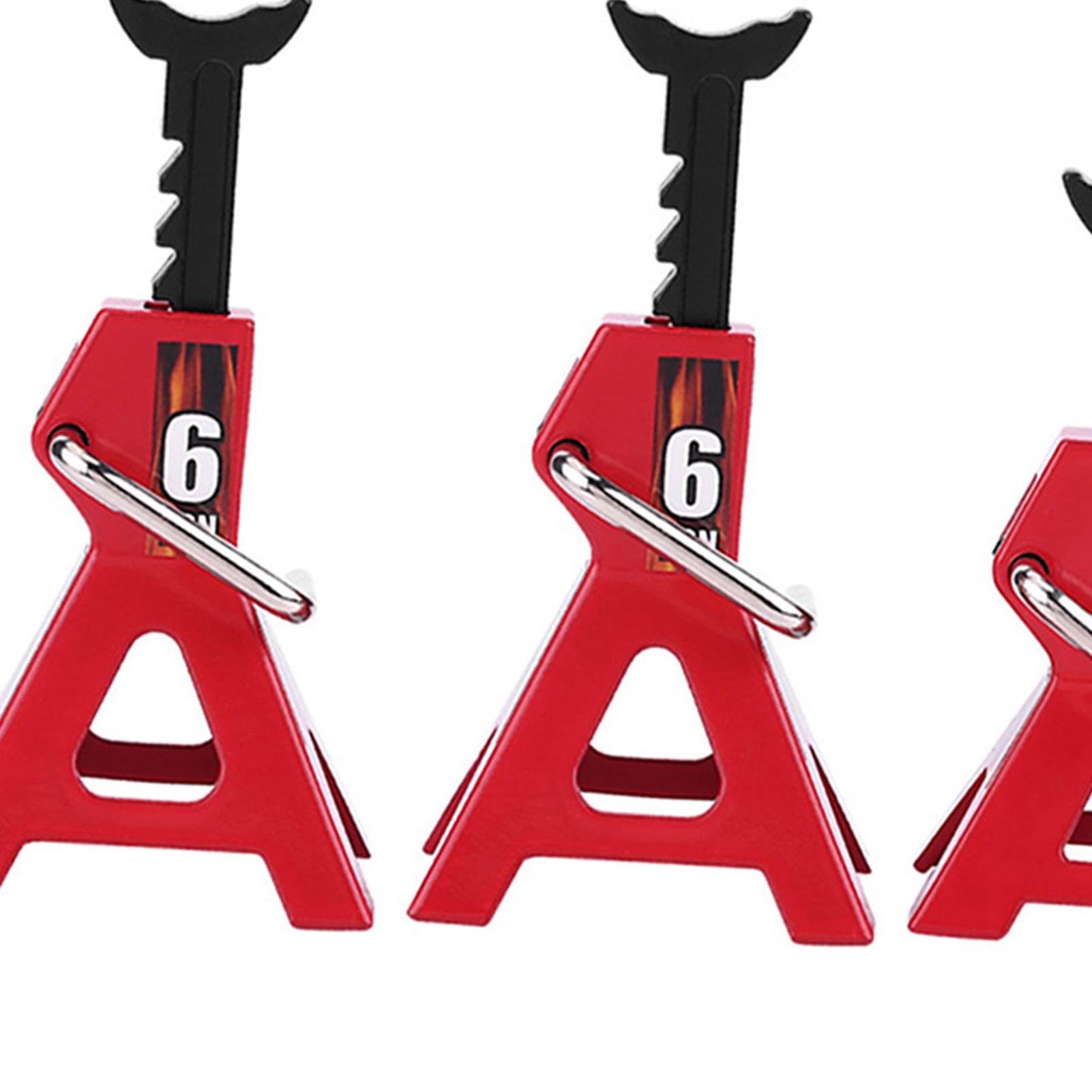 Buachois 6 Ton & 3 Ton Metal RC Jack Stands for D90 Axial SCX10 1/10 RC Crawler Car - Heavy Duty Simulation Lifting Jack - Perfect for Off-Road Crawling & RC Car Maintenance