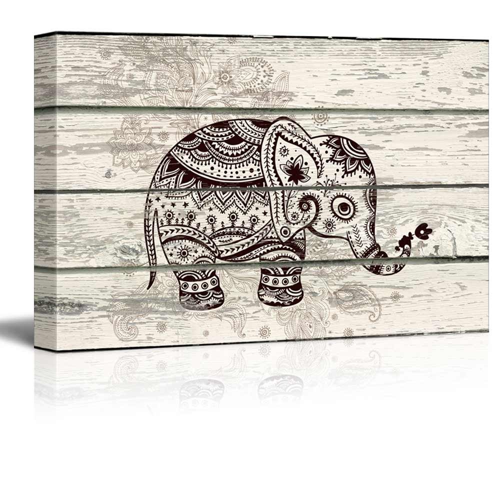 Wall26 - Decorative Baby Elephant Canvas Wall Art - 32x48 Inches - Modern Nursery Decor, Kids Room & Playroom Wall Decor