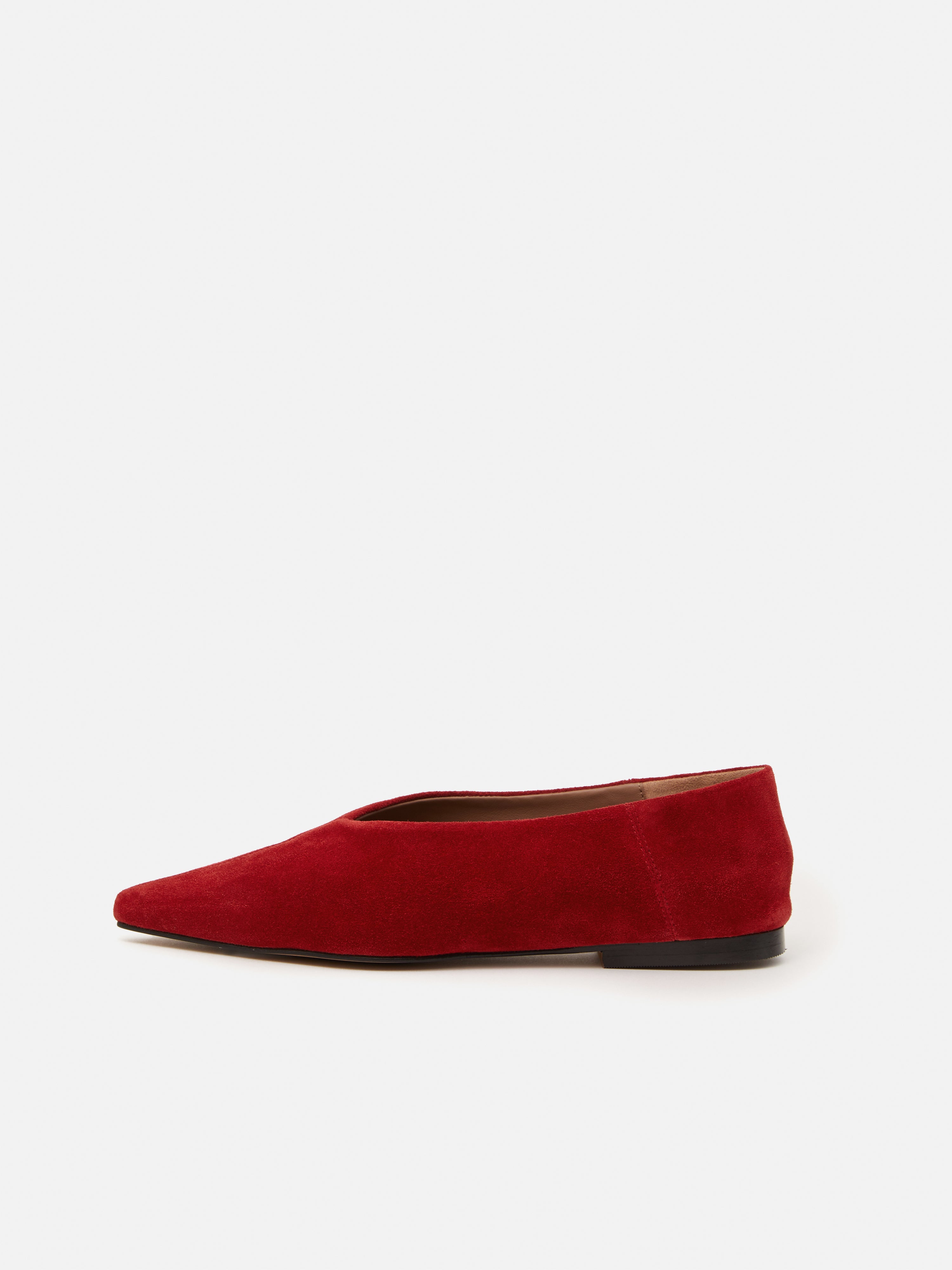 Linnie Women's Flat Pointed Toe Ballet Flats in Red | Comfortable & Stylish Shoes for Work, Casual Wear & Dance