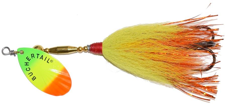 Premium Buchertail 551 Tin Buck Bucktail - High-Quality Fishing Lure for Bass, Trout & Saltwater - Perfect for Freshwater & Saltwater Fishing Adventures