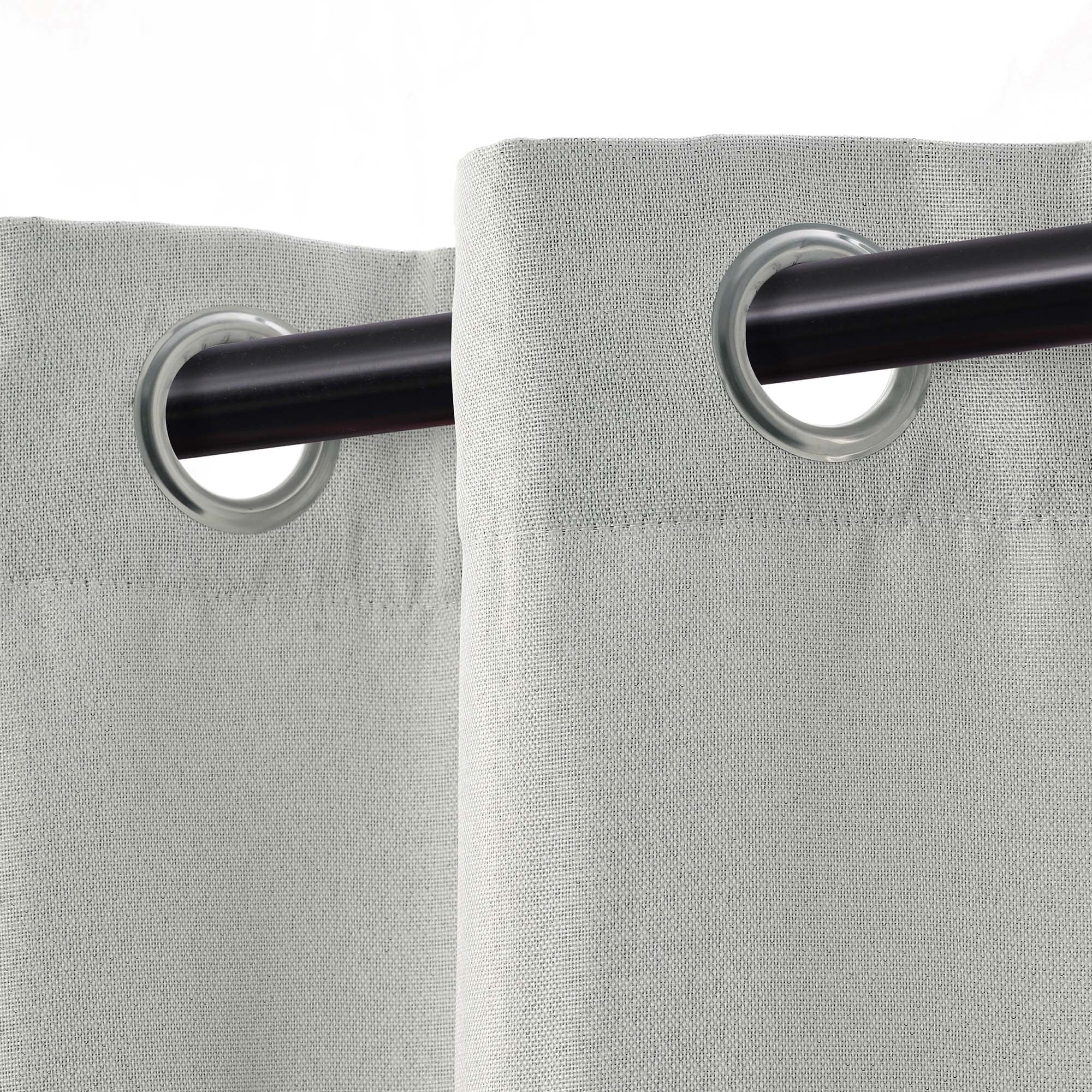 Blackout Curtains for Bedroom - 100% Linen Washable Room Darkening Curtains Set of 2 Panels - Perfect for Home Theater, Nursery & Light Sleepers