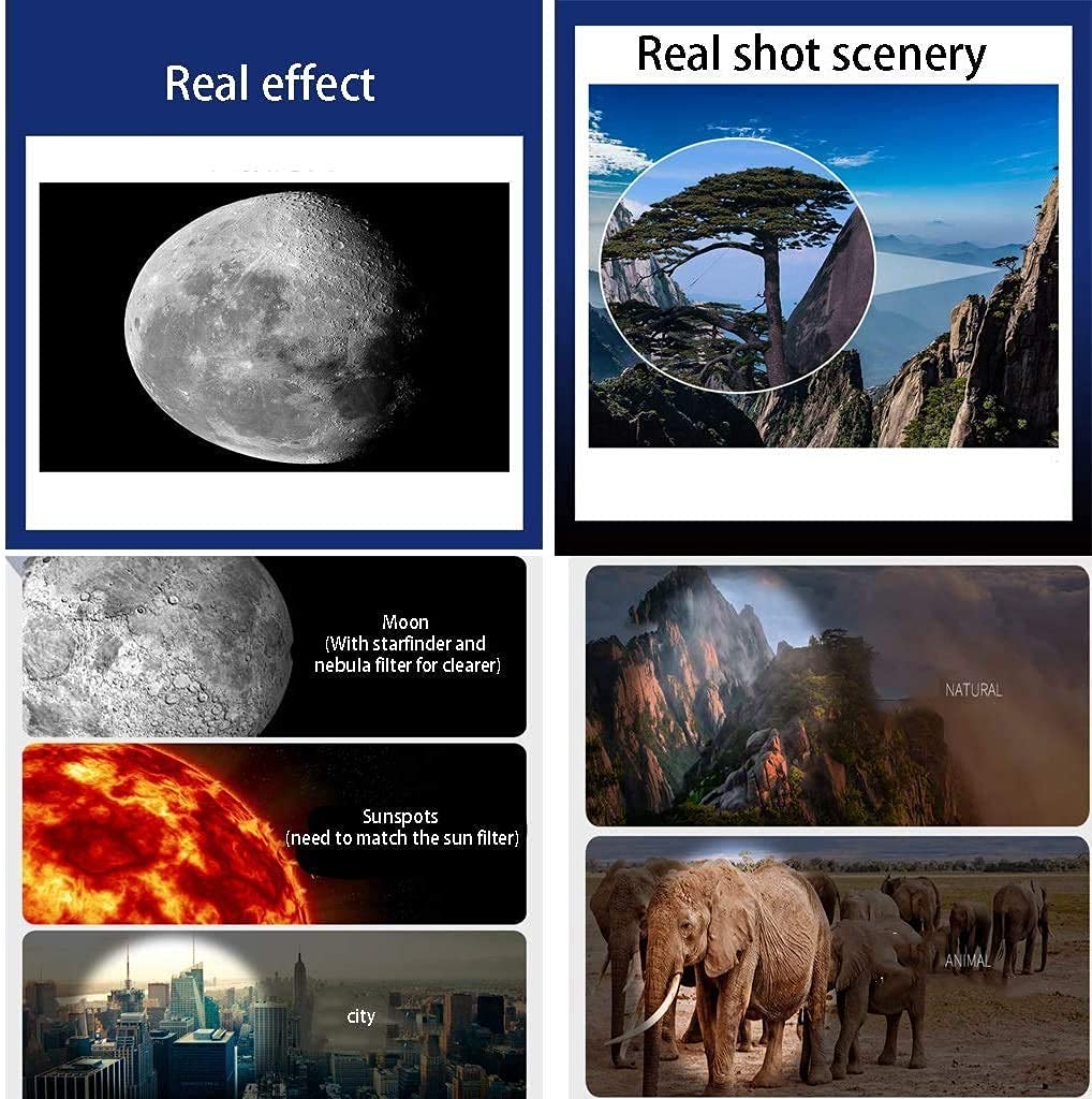 70mm Aperture 400mm Refractor Telescope for Astronomy - Portable Travel Telescope for Kids, Adults & Beginners with Adjustable Tripod - Perfect for Stargazing, Camping & Outdoor Adventures