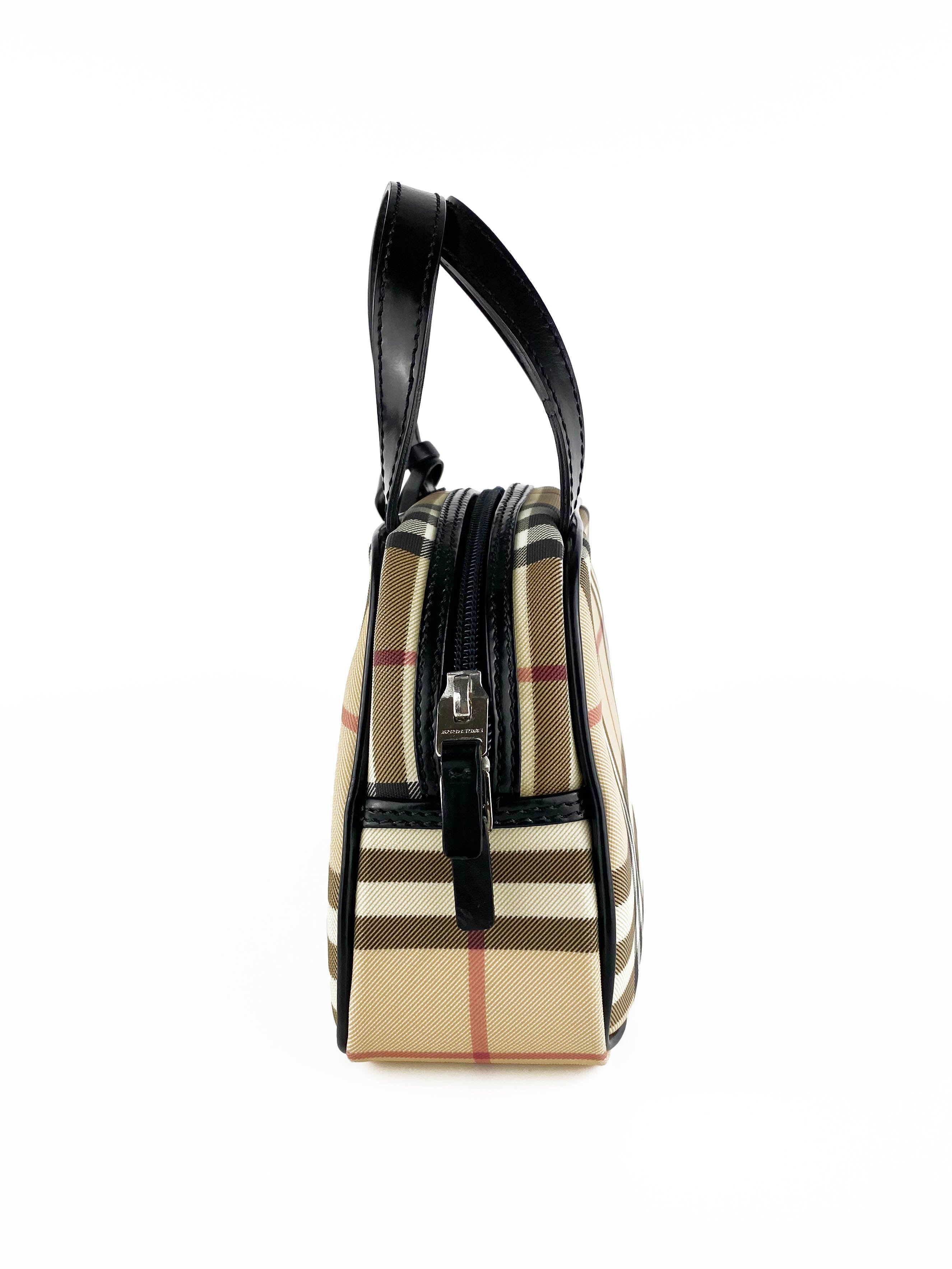 Burberry Mini Haymarket Crossbody Bag - Luxury Leather Shoulder Purse for Women | Perfect for Everyday Use, Date Nights & Travel