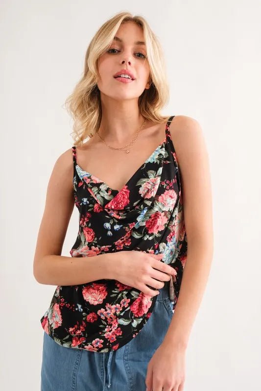 Floral Printed Casual Tank Top for Women - Breathable Summer Sleeveless Blouse for Beach, Travel & Daily Wear