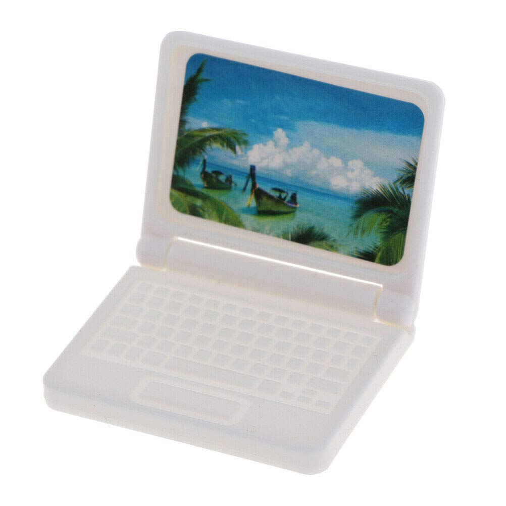 Miniature Modern Computer Desk for Dollhouse - Creative Gift Idea for Collectors & DIY Enthusiasts | Perfect for Dollhouse Decor, Model Scenes & Miniature Displays