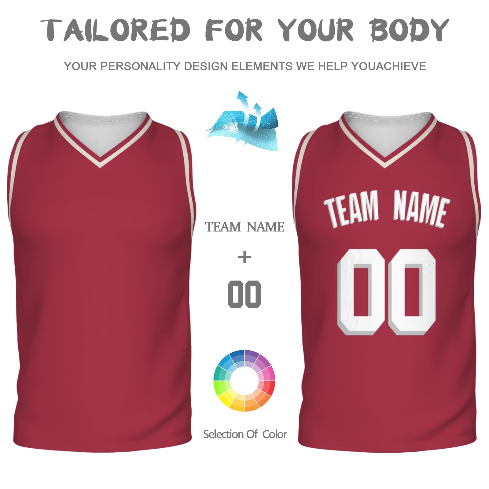 Custom Basketball Jerseys for Men & Women - Personalized Printed Name & Number - Team Sports Uniforms for Basketball Games, Tournaments & Fan Apparel