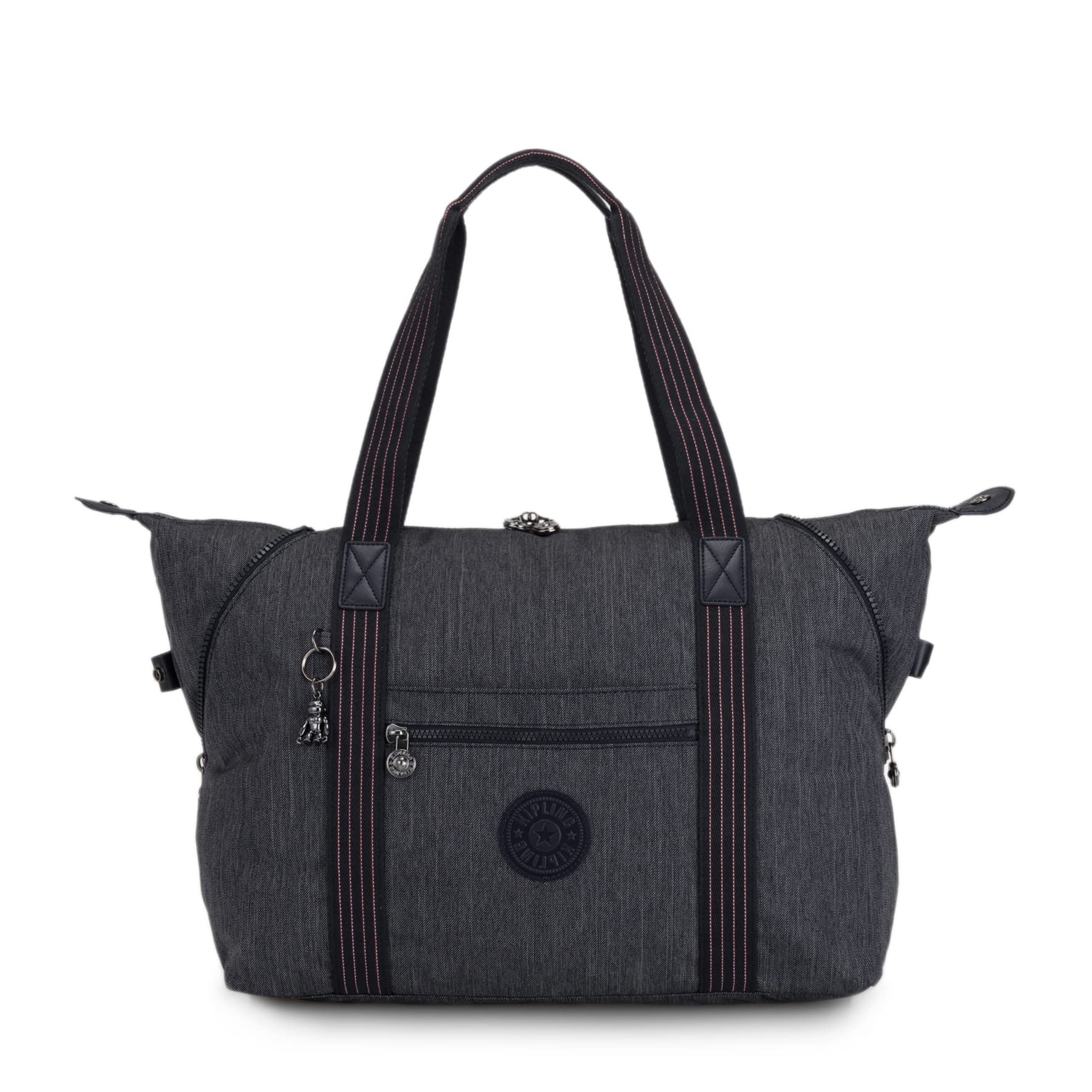 Kipling ART M Travel Tote Bag - 58cm Large Lightweight Carryall (26L, 0.50kg) in Active Denim - Perfect for Work, Gym & Weekend Getaways