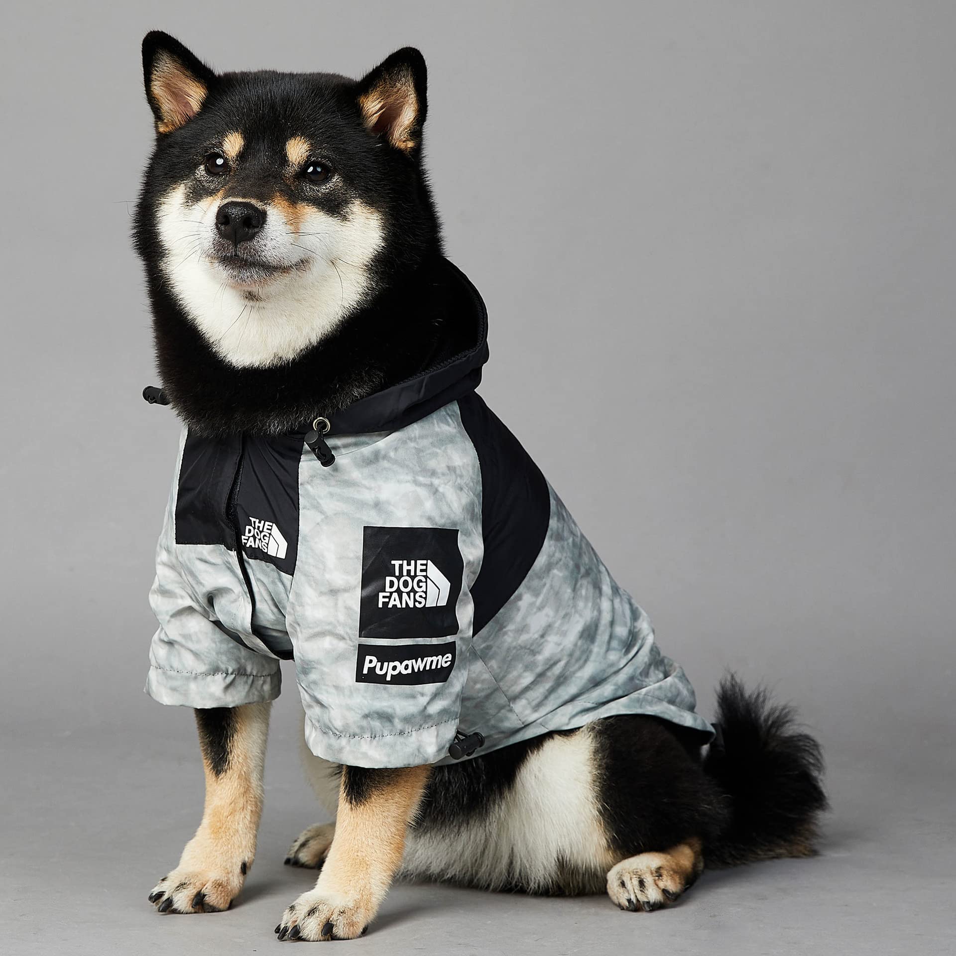 Waterproof & Windproof Dog Raincoat with Hood - Lightweight & Portable Pet Rain Jacket for Small, Medium & Large Dogs (Small, Grey) - Perfect for Outdoor Walks, Hiking & Rainy Day Adventures