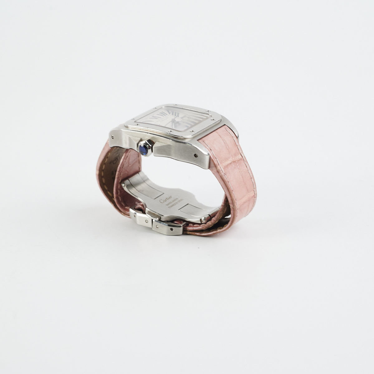 Cartier Santos de Cartier Pink Dial Automatic Watch for Women - Luxury Swiss Timepiece for Business, Gala & Everyday Wear