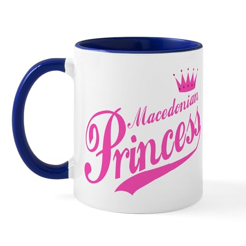 White/Navy Inside - Macedonian Princess Mug