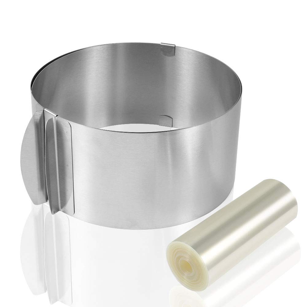 Picowe 5.5 x 394 Inch Clear Acetate Cake Collars - Premium Transparent Baking Strips for Chocolate Mousse, Cheesecake & Dessert Decorating - Perfect for Professional Bakers & Home Baking Enthusiasts