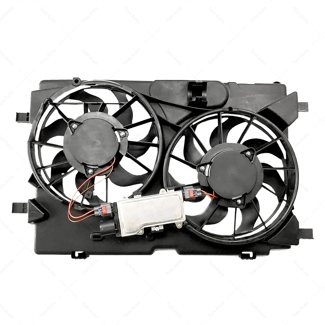 TOM - Dual Cooling Fan Assembly for Ford Fusion & Lincoln MKZ 3.5L (2010-2012) - High Performance Radiator Cooling System for Hot Weather & Heavy Traffic Driving