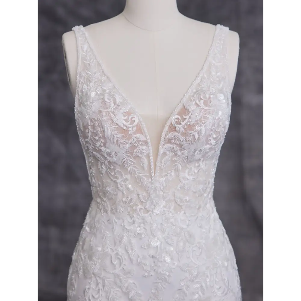 Elegant Estella Wedding Dress by Maggie Sottero | Romantic Lace Bridal Gown for Church, Garden & Beach Weddings