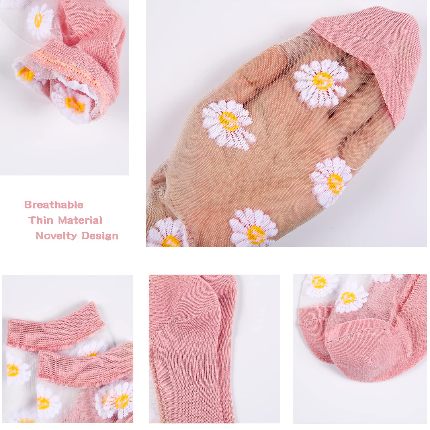 Benefeet Sheer Ankle Socks for Women - Thin Lace Nylon Summer Socks for Casual Wear