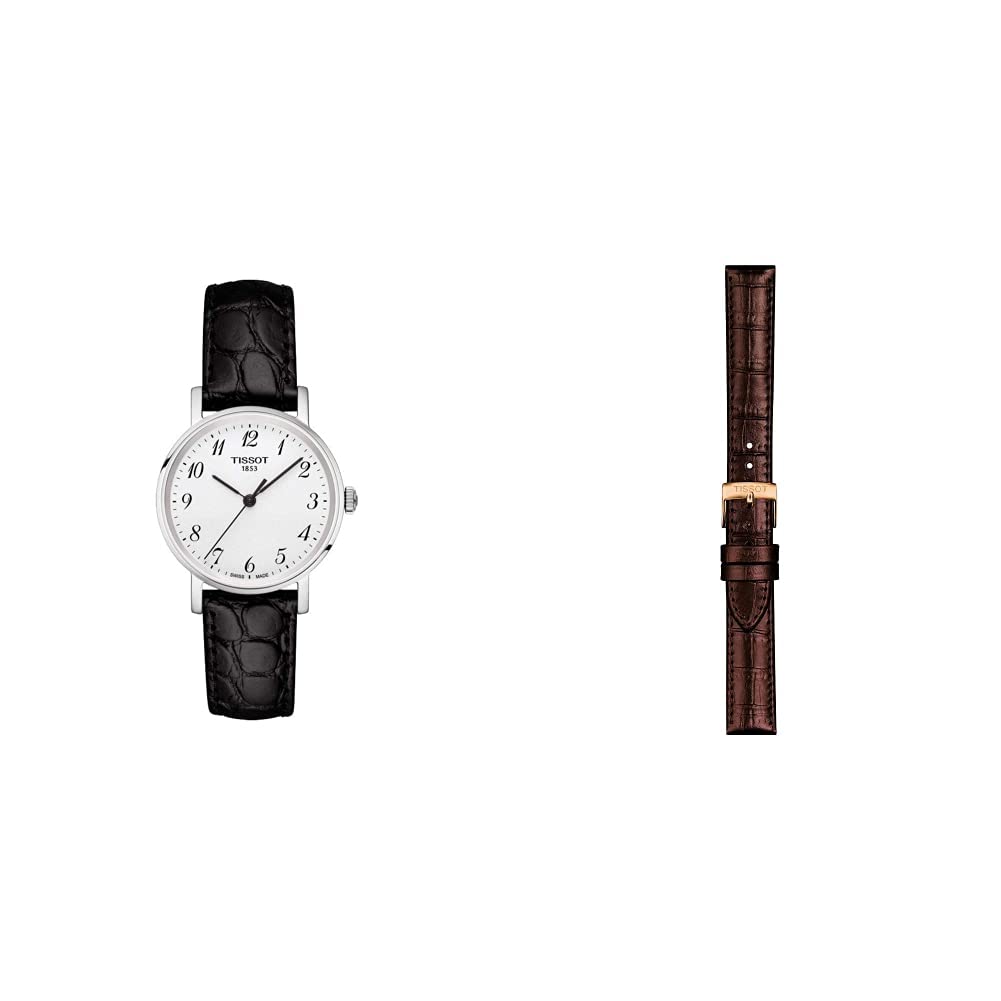 Tissot Everytime Desire Swiss Quartz Watch for Women - 316L Stainless Steel Case with Genuine Leather Strap | Elegant Dress Watch for Office, Formal Events & Everyday Wear