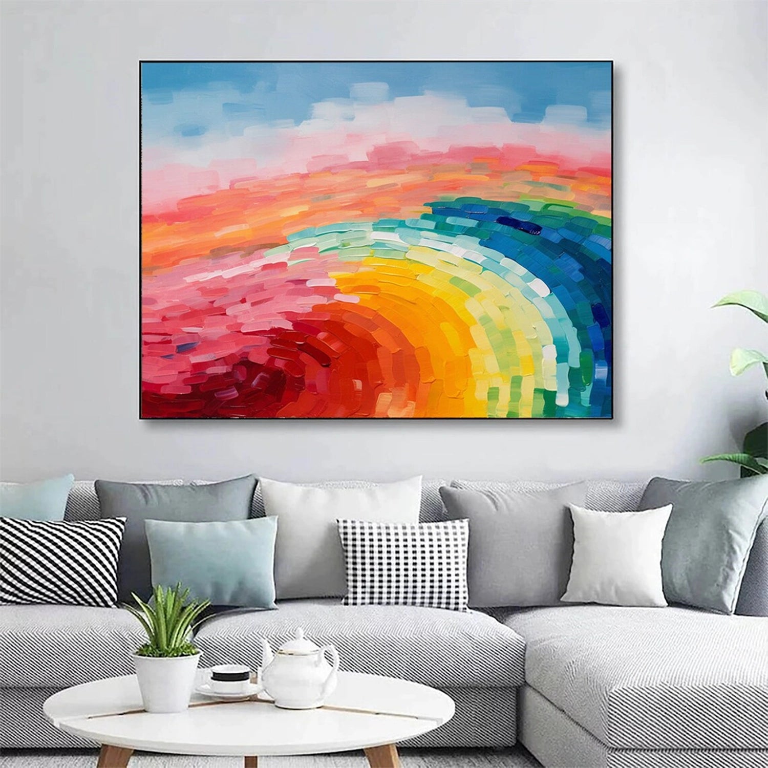Abstract Painting #AB 300 - Modern Wall Art for Home & Office Decor | Perfect for Living Room, Bedroom, or Workspace