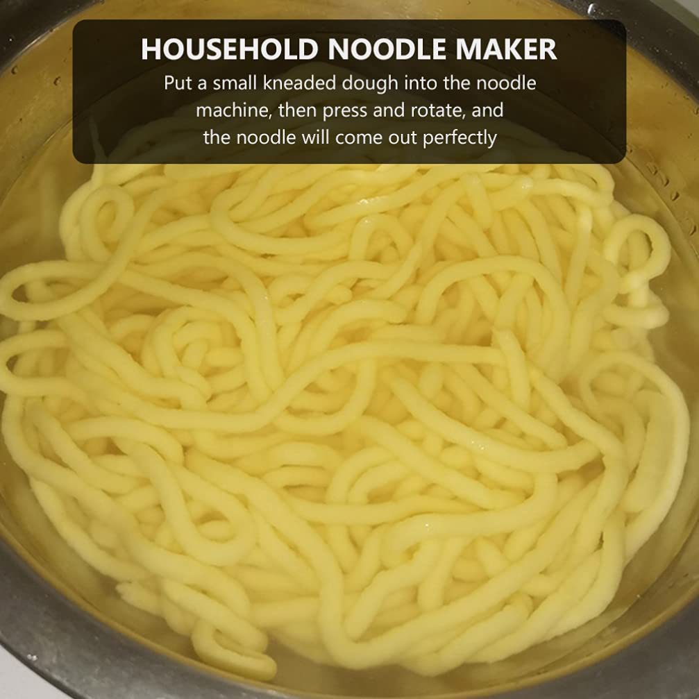 DOITOOL Stainless Steel Manual Noodle Maker - Durable Pasta Press Machine for Homemade Dumplings, Ramen & Spaghetti - Perfect for Kitchen, Camping & Italian Cooking