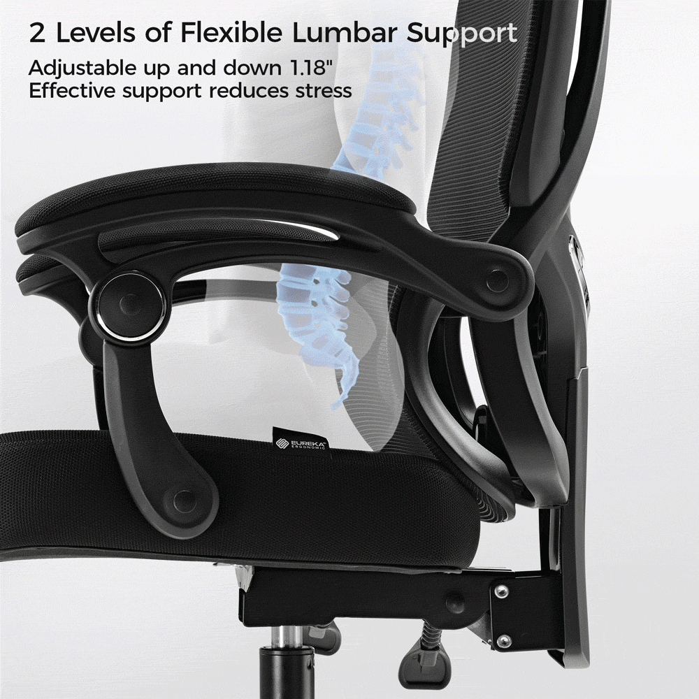 Ergonomic Office Chair with Lumbar Support - Adjustable Swivel Desk Chair for Home & Office - Comfortable Computer Gaming Chair for Long Hours Sitting - Perfect for Work, Study, and Gaming Sessions
