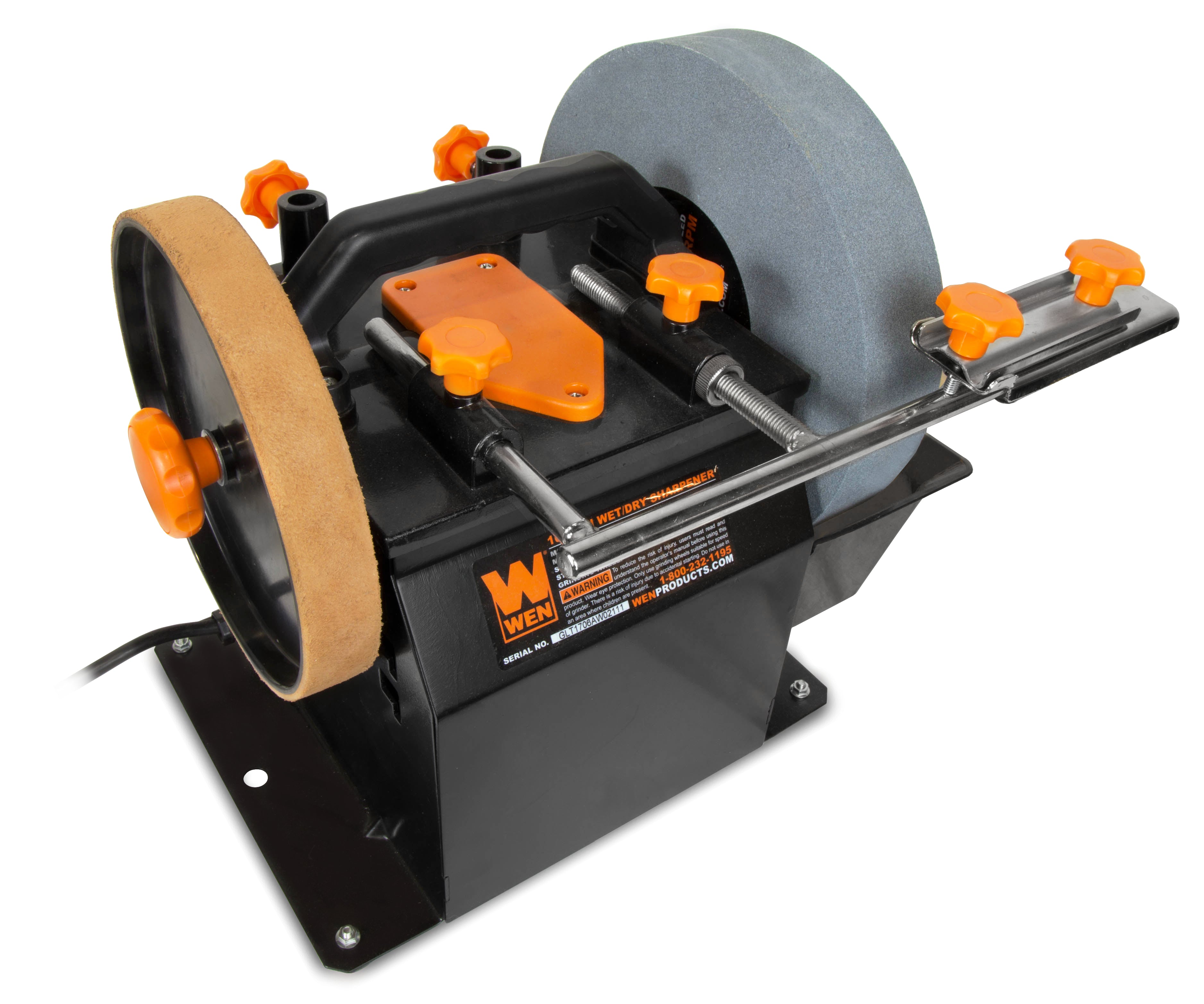 WEN BG4270T 10-Inch Two-Direction Water Cooled Wet/Dry Sharpening System - Professional Knife & Tool Sharpener for Kitchen, Workshop & Outdoor Use