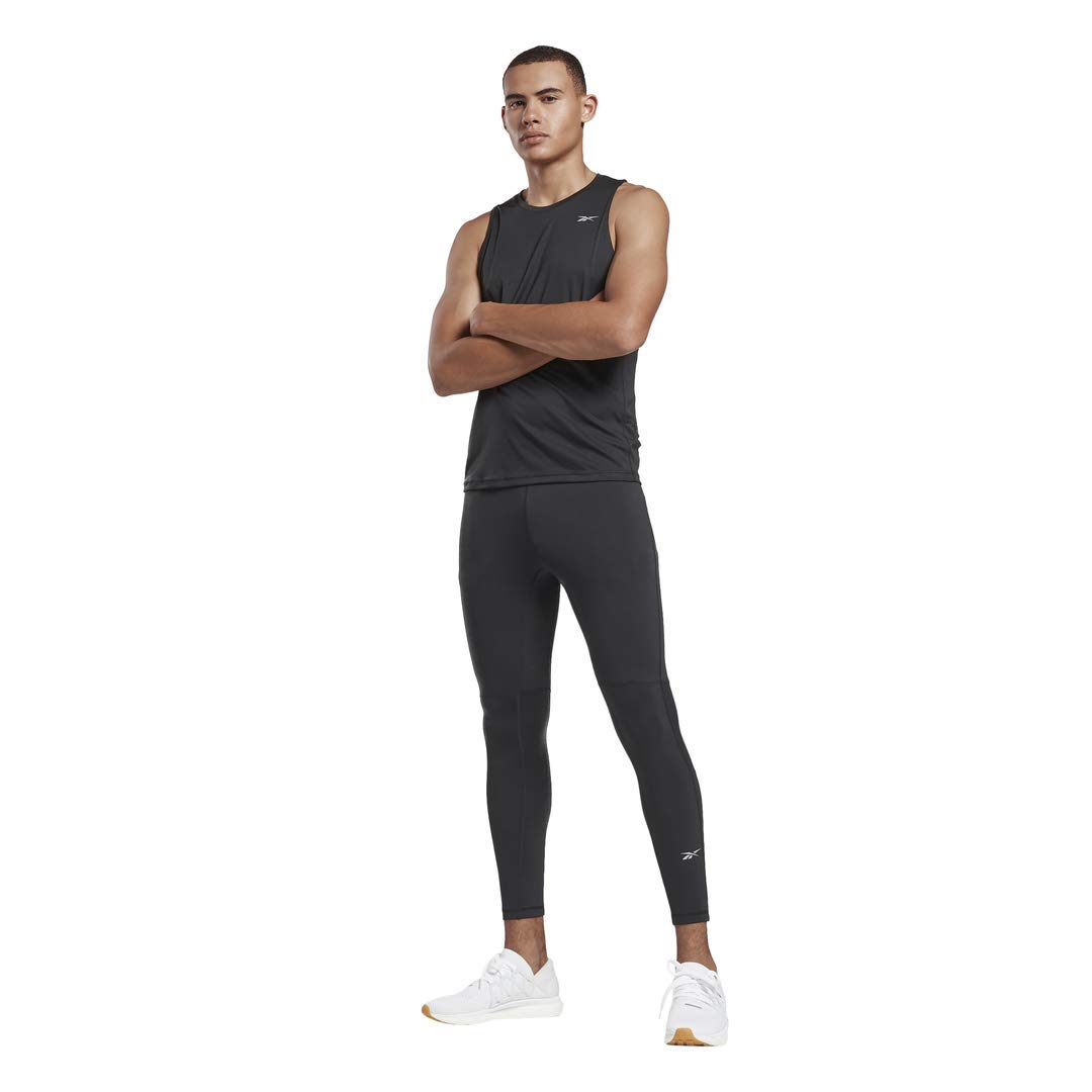 Reebok Men's Running Essentials Speedwick Tight - Lightweight Performance Workout Leggings for Jogging, Gym & Training - Moisture-Wicking & Breathable Running Pants for Men