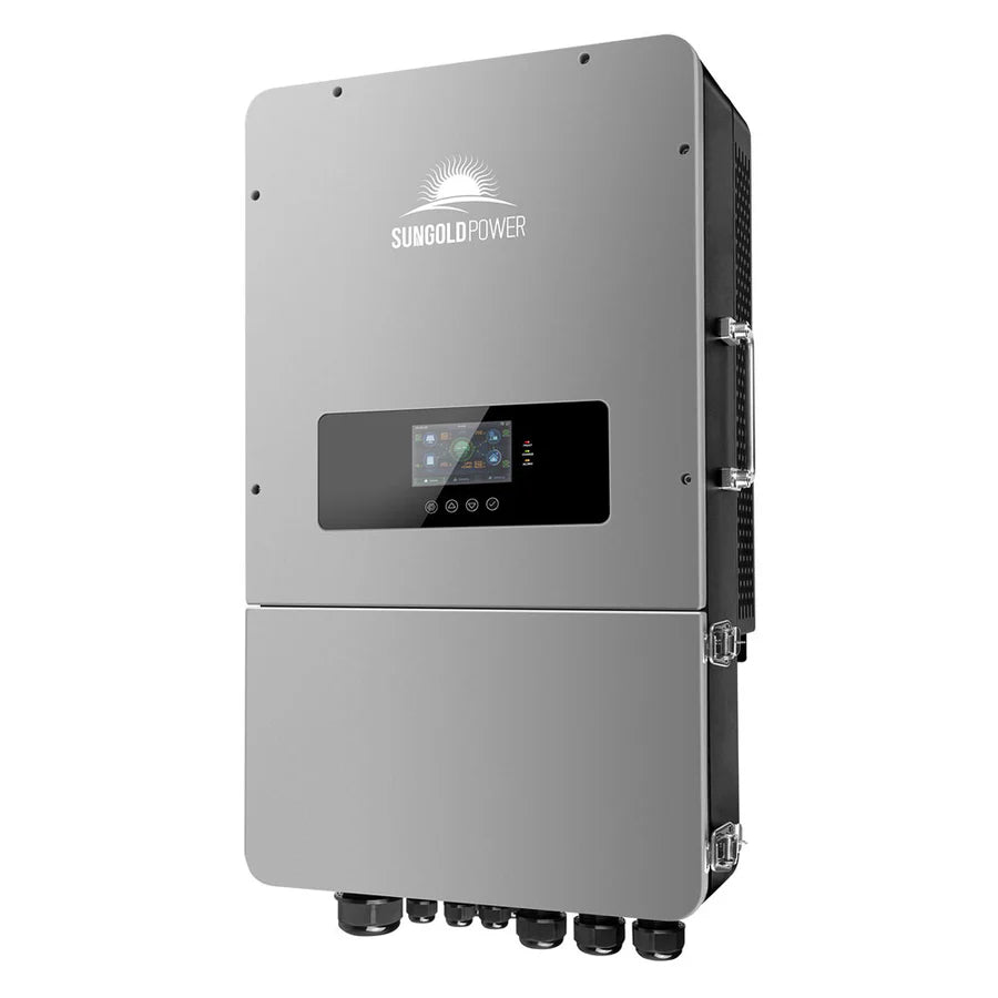 SunGoldPower 10KW 48V Split Phase Hybrid Solar Inverter for Home & RV Off-Grid Power System - Perfect for Solar Energy Storage & Backup Power Supply