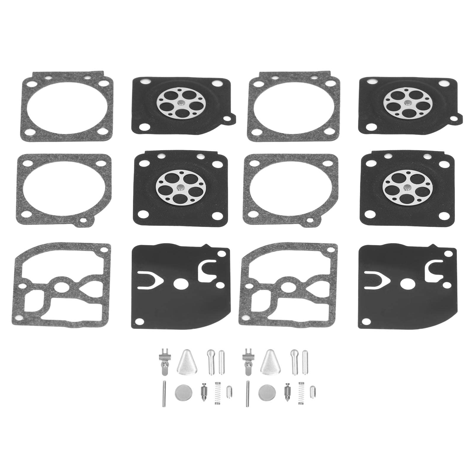 Omabeta Carburetor Rebuild Kit - 2 Sets Durable Rubber Carburetor Repair Kit for Chainsaw, Compatible with Most Models - Perfect for Chainsaw Maintenance & Engine Performance Enhancement