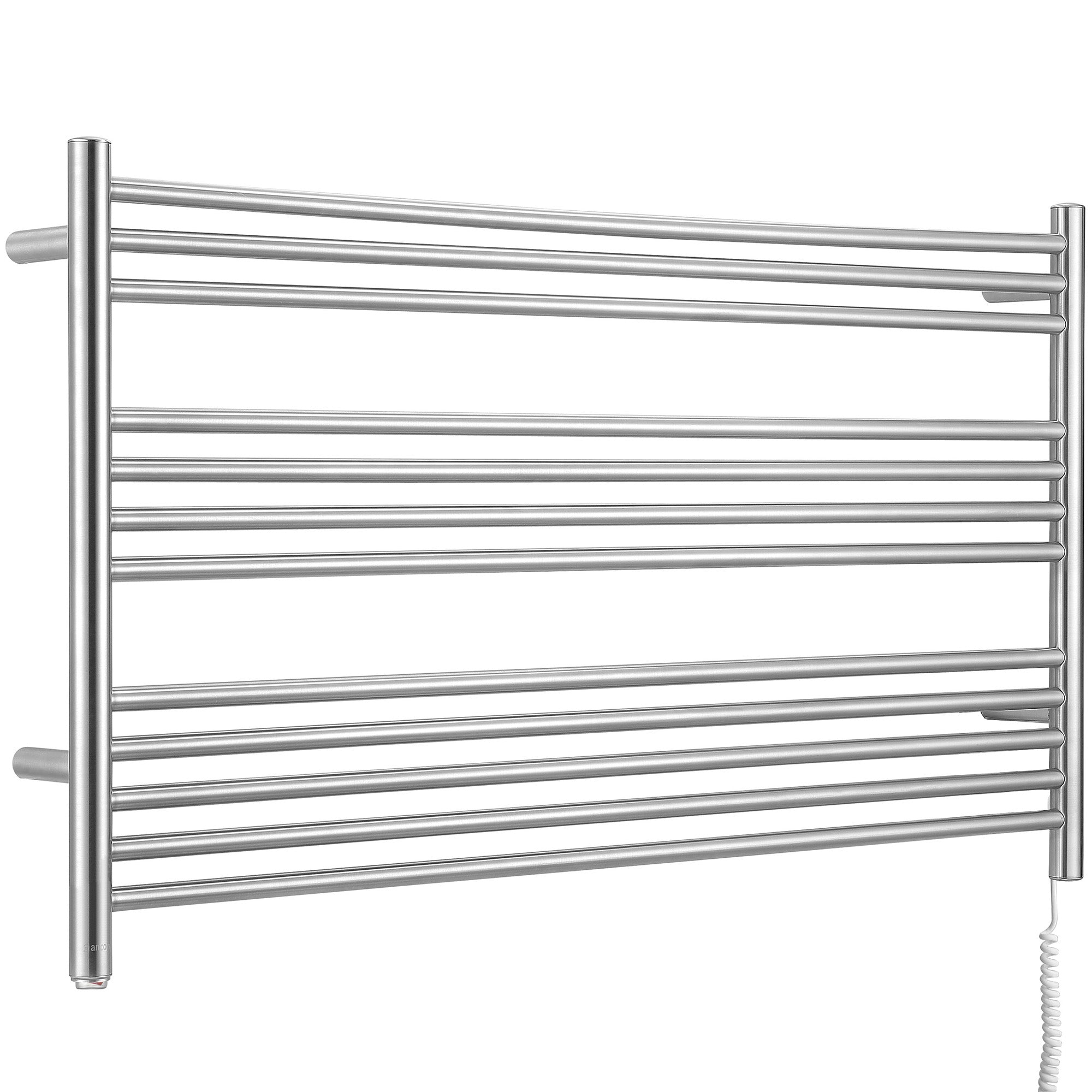 Amplify Dual 12 Bar Hardwired & Plug-In Towel Warmer - Brushed Stainless Steel - Perfect for Bathrooms, Spas & Luxury Hotels