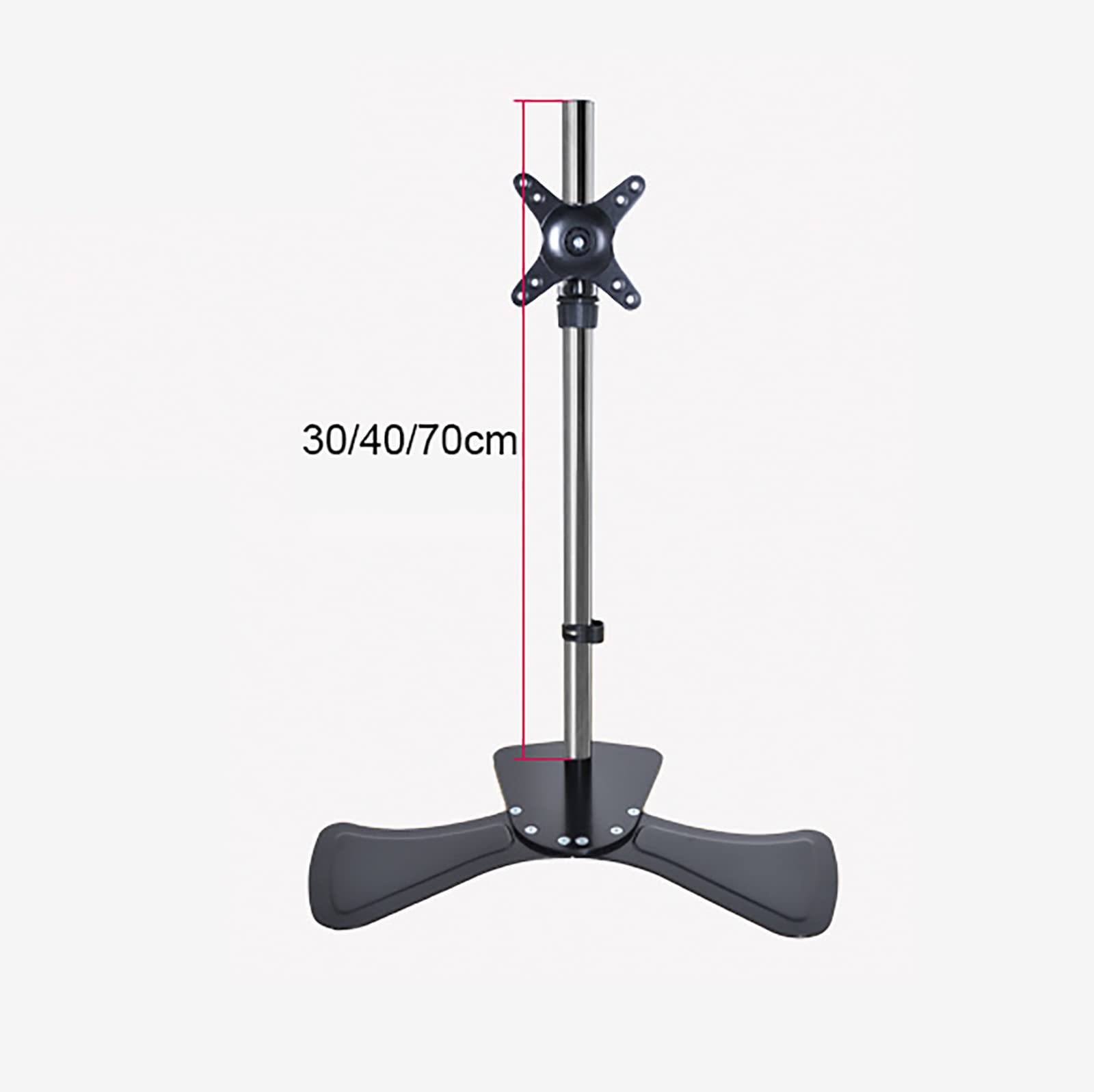 Universal TV Stand & Single Monitor Stand - Height Adjustable Monitor Mount Desk Stand with Sturdy Metal Base for 15-27 Inch LCD Computer Monitors (40cm) - Perfect for Home Office, Gaming Setup & Workspace Organization