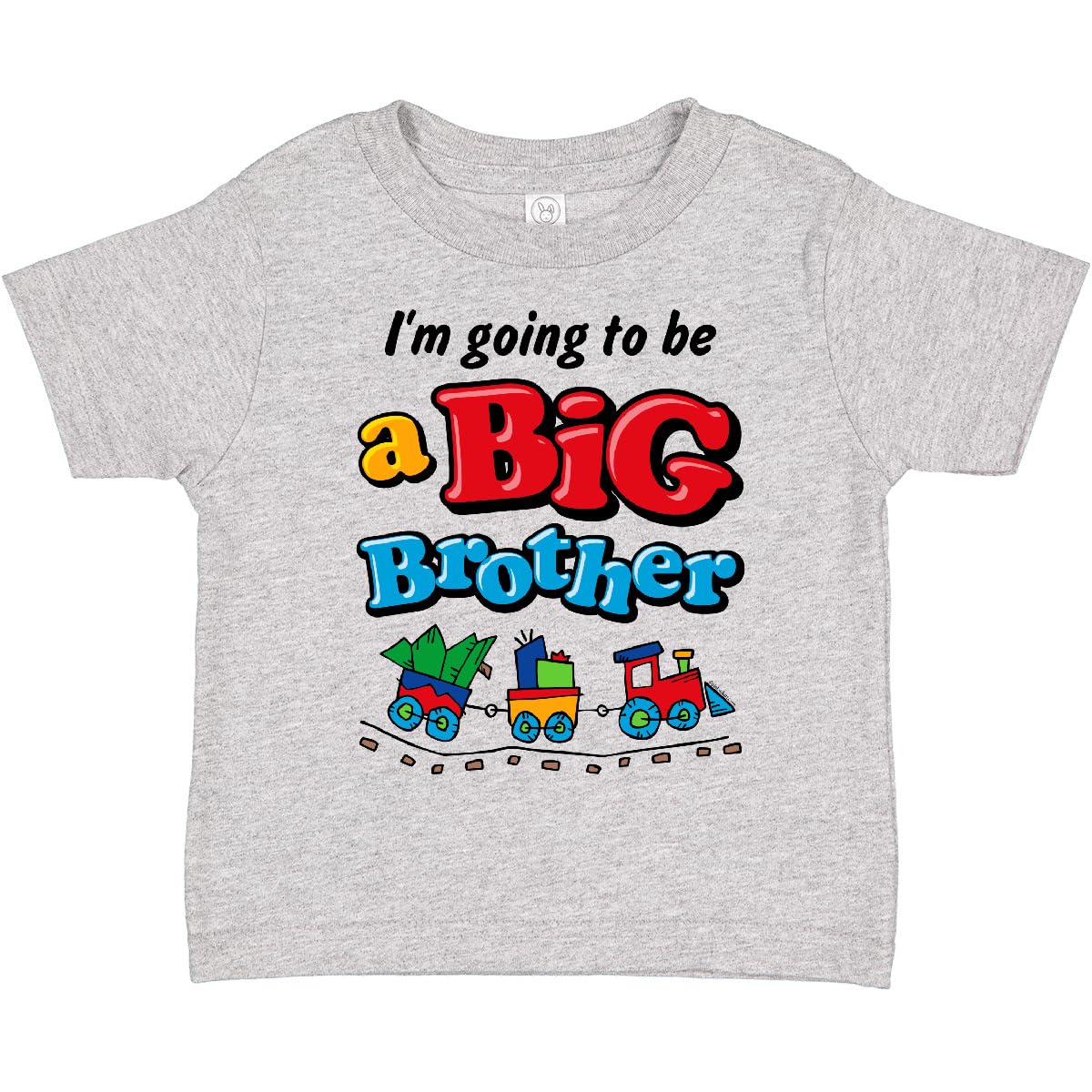 Inktastic Choo Choo Future Big Brother Toddler T-Shirt - Cute Train Design Cotton Tee for Toddler Boys - Perfect for Sibling Announcement, Birthday Gifts & Family Photos