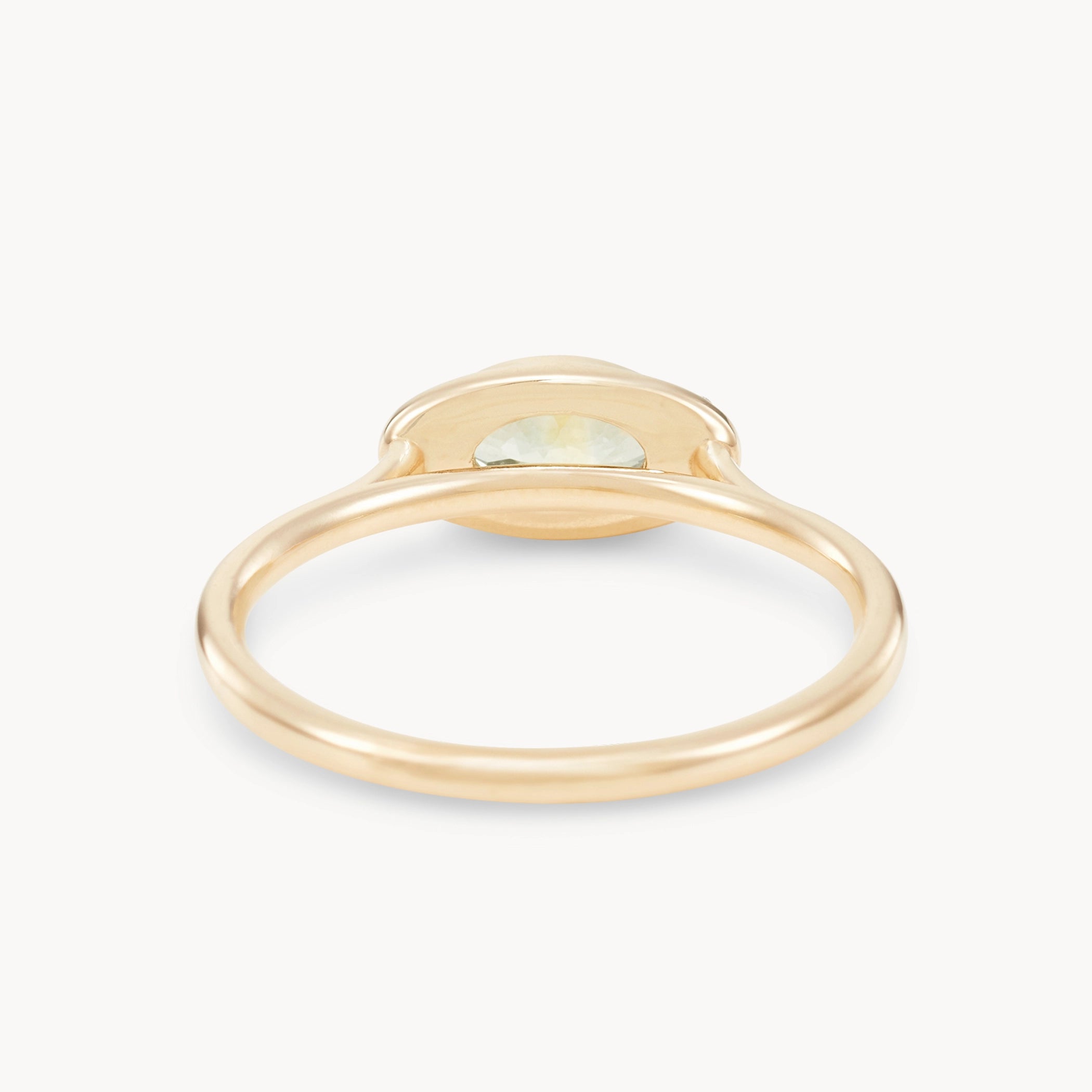 14K Yellow Gold Oval Sapphire Ring - Heart's Eternal Flame Unique Jewelry for Women | Perfect for Anniversaries, Engagements & Special Occasions
