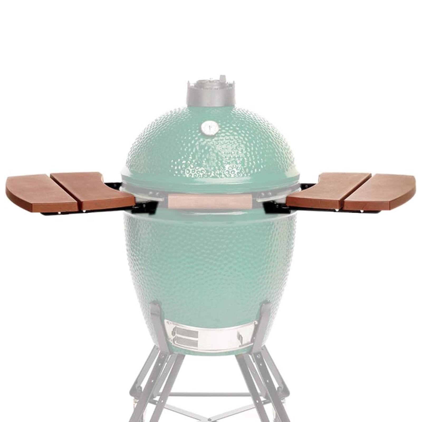 KAMaster HDPE Folding Side Shelves for Large Big Green Egg - Outdoor Grill Storage Table with 2 Slats | Replacement Accessories for BBQ & Smoker | Perfect for Backyard Cooking, Camping & Patio Parties