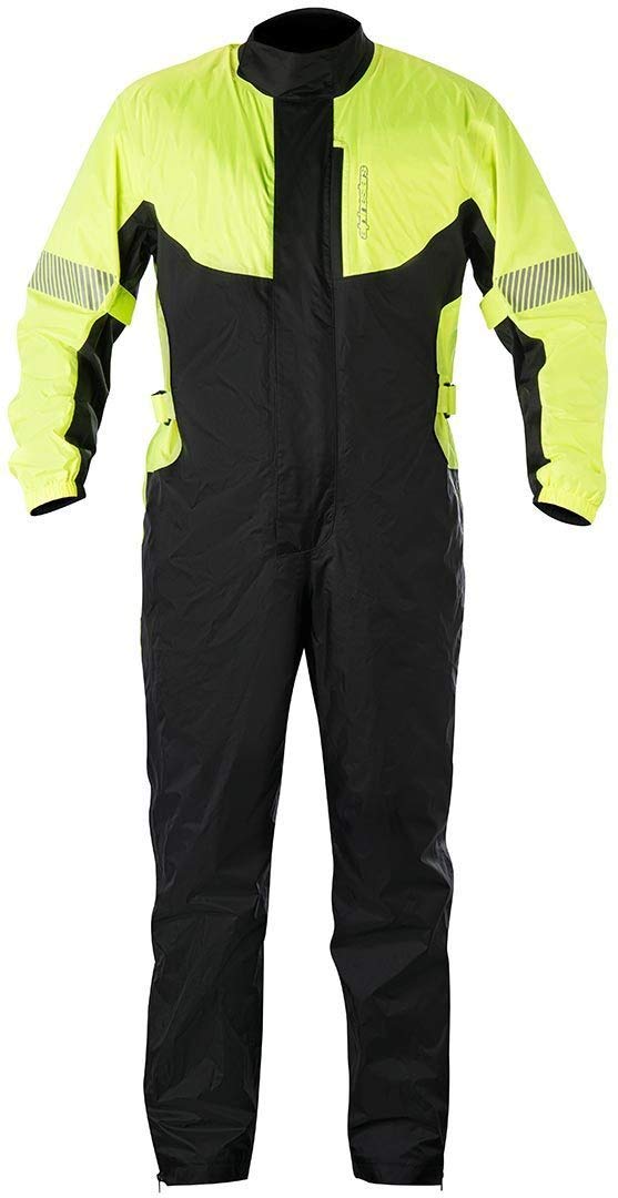 Alpinestars Hurricane One-Piece Rain Suit - Waterproof Motorcycle Riding Gear for Men & Women (Small, Yellow/Black) - Perfect for Commuting, Touring & Wet Weather Protection