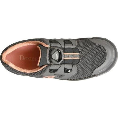 Dexter Women's SST 8 Power Frame BOA Bowling Shoes - Grey/Peach - Lightweight Performance Shoes for Competitive Bowlers - Perfect for League Play and Tournament Use
