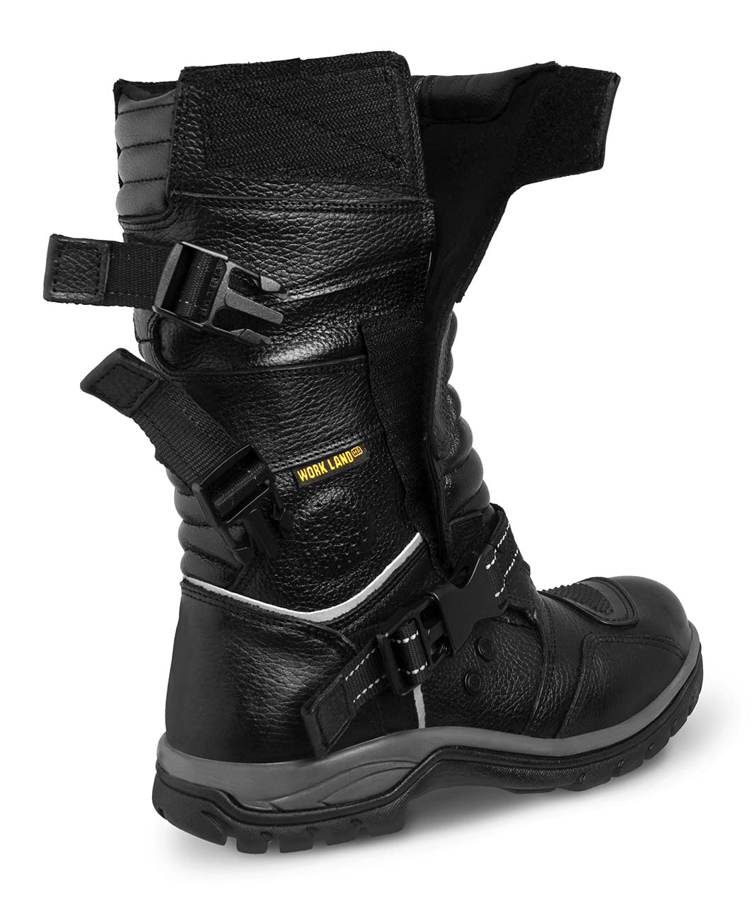 WORKLAND 77415 Men's Motorcycle Boots - Leather Riding Boots with Protective Features, Slip-Resistant Rubber Sole & Reflective Design - Durable Work Boots for Motorcycle Enthusiasts - Perfect for Long Rides, Commuting & Outdoor Adventures
