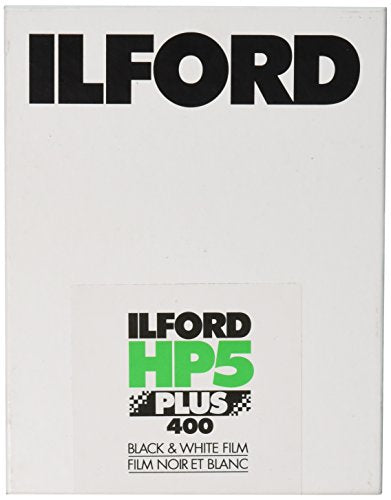 Ilford HP5 Plus Black and White Negative Film (4x5, 25 Sheets) - High Speed ISO 400 B&W Film for Professional Photography, Landscape & Portrait Shooting