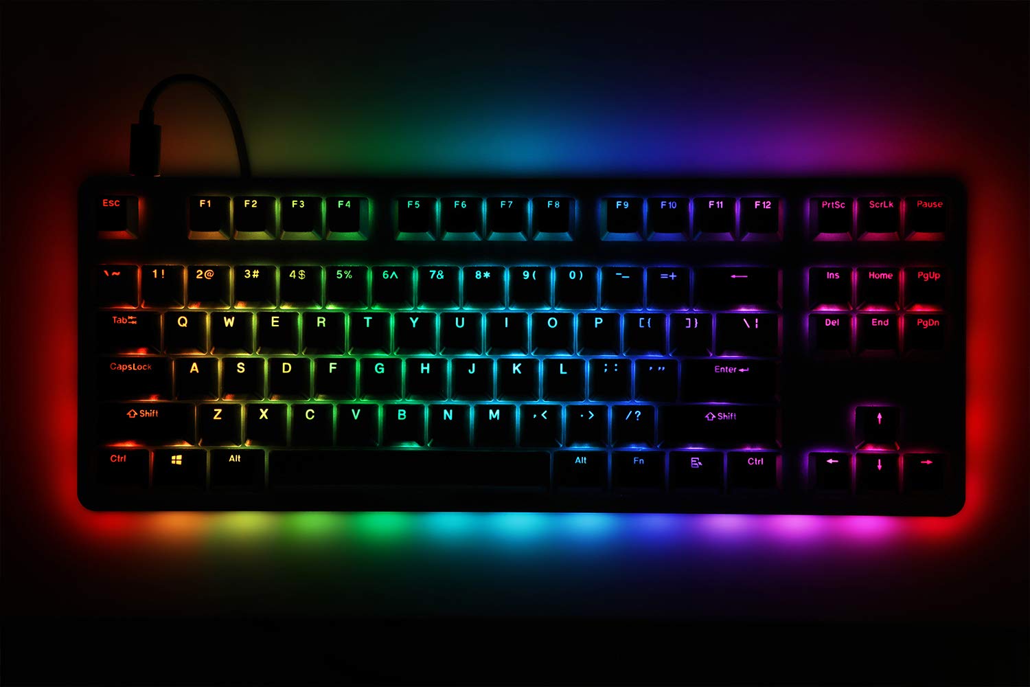 Drop CTRL Tenkeyless TKL 87-Key Mechanical Gaming Keyboard - Hot-Swappable Switches, RGB Backlit, Programmable Macros, USB-C, Doubleshot PBT Keycaps, Aluminum Frame (Kaihua Speed Silver) - Perfect for Esports, Coding & Office Work