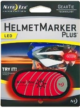 Helmet Marker Plus Red LED Light - High Visibility Safety Helmet Accessory for Cycling, Motorcycling & Night Sports