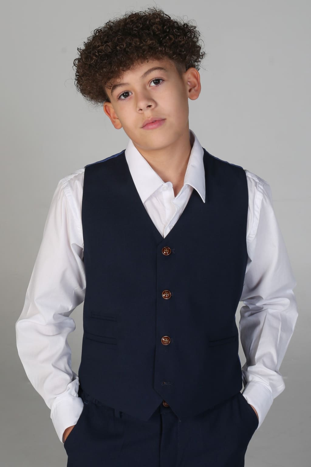 Stylish Mayfair Navy Three-Piece Suit for Boys | Formal Kids' Suit | Perfect for Weddings, Parties & Special Occasions